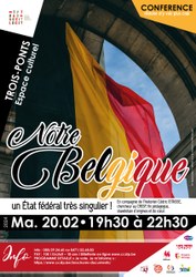 Affiche   CONFERENCE   La vie politique en Belgique. De ma commune à l’Europe.
